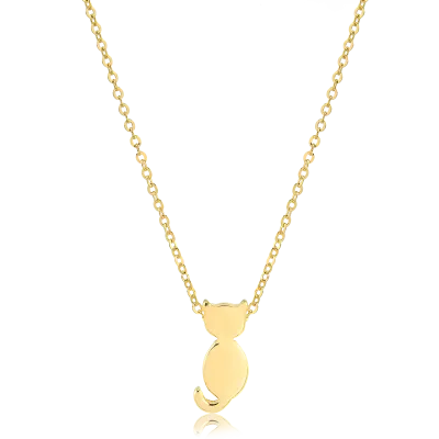 Colar Mini Cartier com pingente de gato