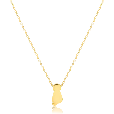 Colar Mini Cartier com pingente de cachorro maciço
