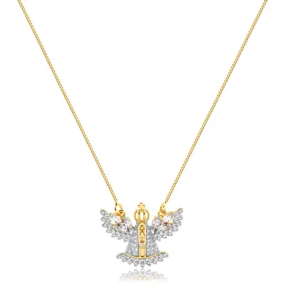Colar com Pingente de Nossa Senhora c/ asas